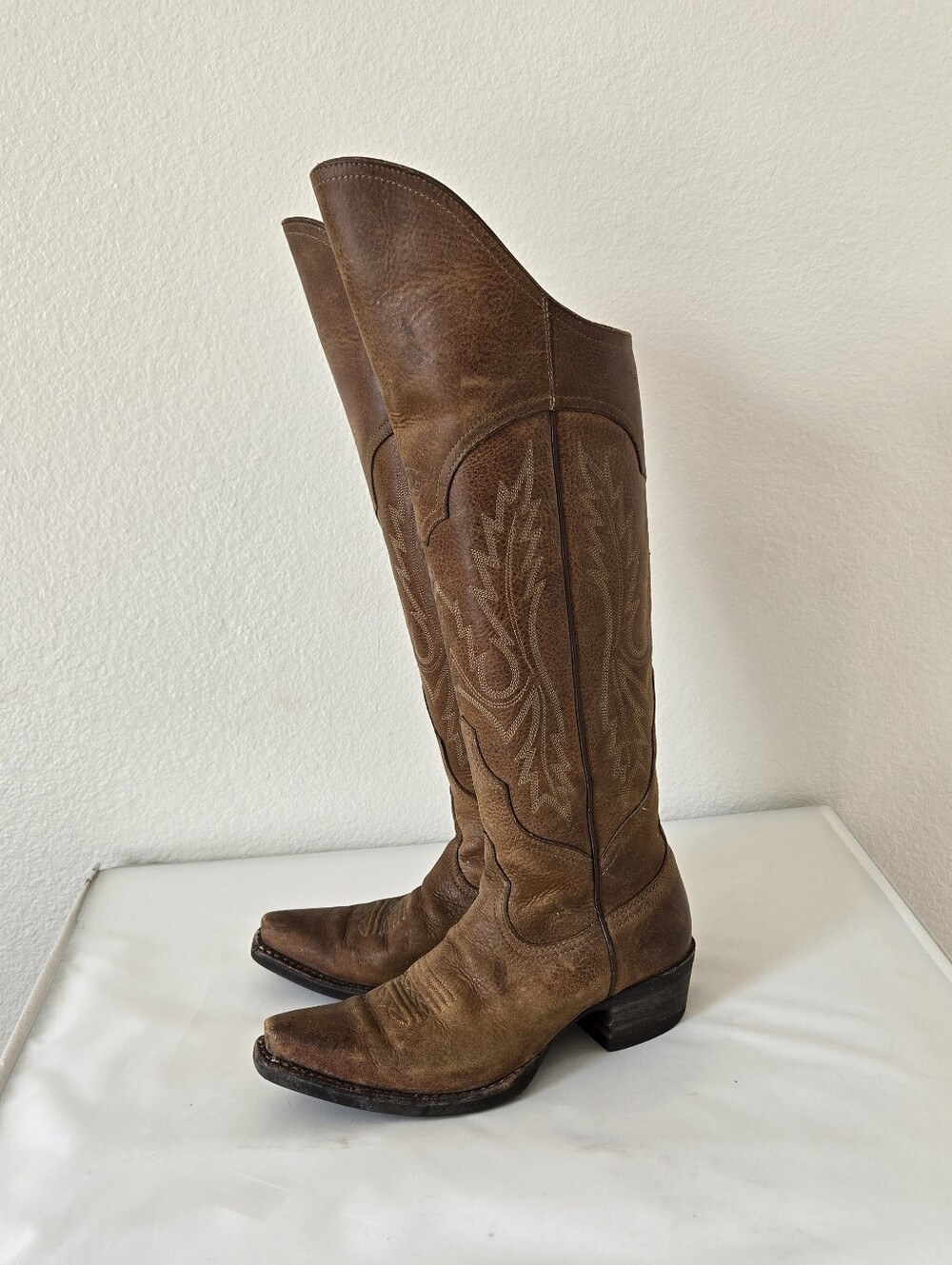 Ariat Women's Brown Western Equestrian Boots US 6B Style 10010251 Stitching